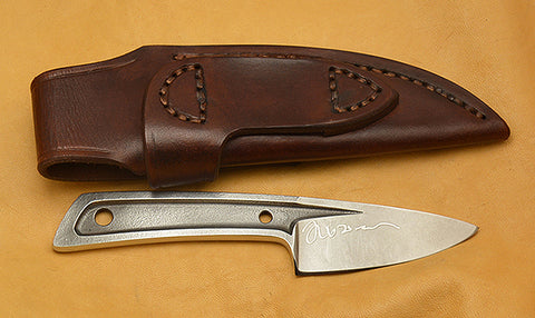 Boye Basic 2 with 'Dolphins' Etching and Leather Sheath