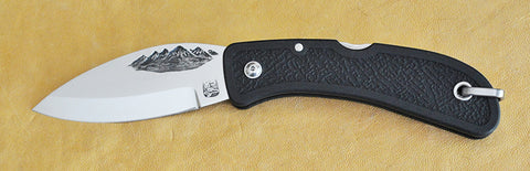 Boye Cobalt Mountain Lockback Folding Pocket Knife with Black Handle - Second