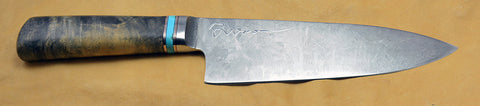 7 inch Chef's Knife with Hummingbirds Etching.