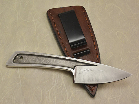 Boye Basic 2 with Plain Etched Blade and Ostrich Sheath.