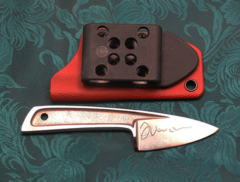 Boye Basic 1 with Plain Etched Blade and Scroll Etched Kydex Sheath.