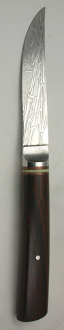 4.5 inch Kitchen Utility Knife with '3-Stalk Bamboo' Etching.