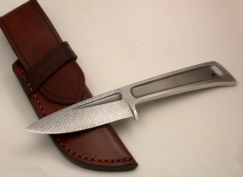 Boye Basic 3 Hunter with Convex Grind and 'Basketweave' Etching.