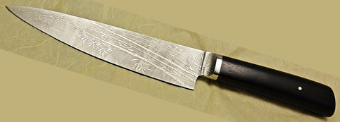 7.5 inch Chef's Knife with 'Filigree Bamboo' Etching, Boye-made.