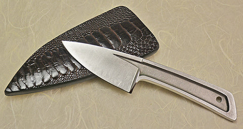 Boye Basic 2 with Plain Etched Blade and Ostrich Sheath.