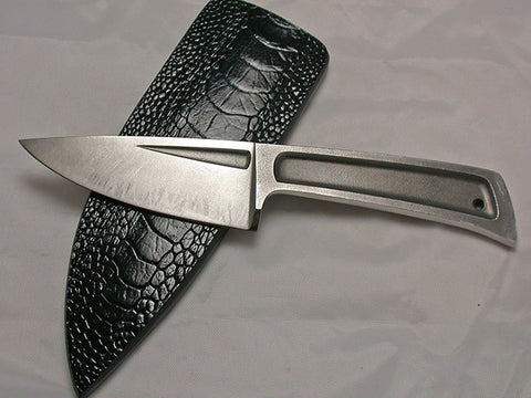 Boye Basic 3 with Plain Etched Blade & Black Ostrich Sheath.